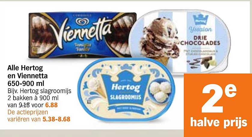 Alle Hertog en Viennetta 650-900 ml