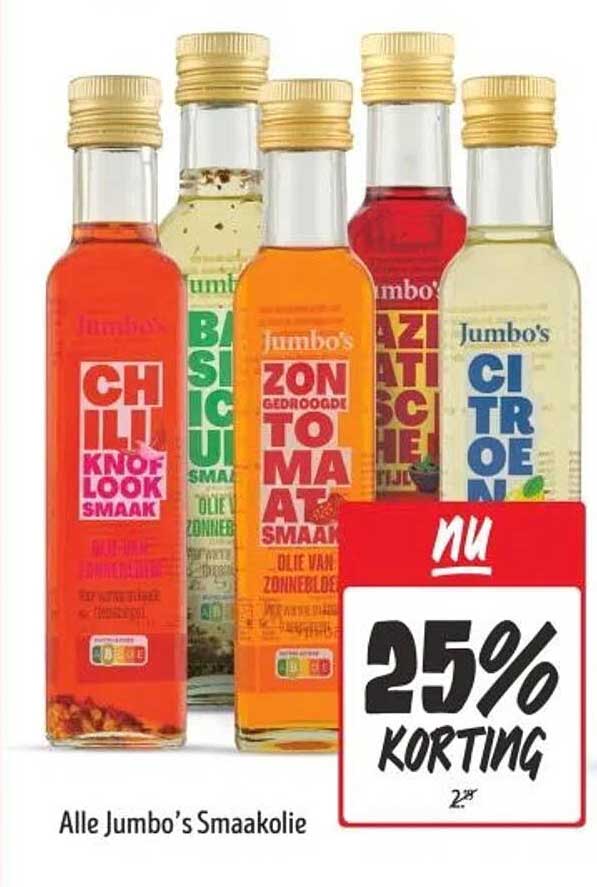 Alle Jumbo's Smaakolie