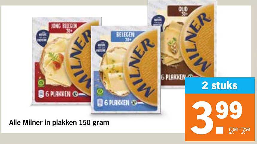 Alle Milner in plakken 150 gram