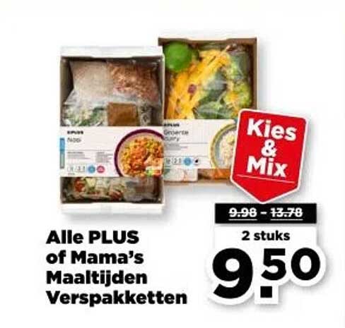 Alle PLUS of Mama's Maaltijden Verspakketten