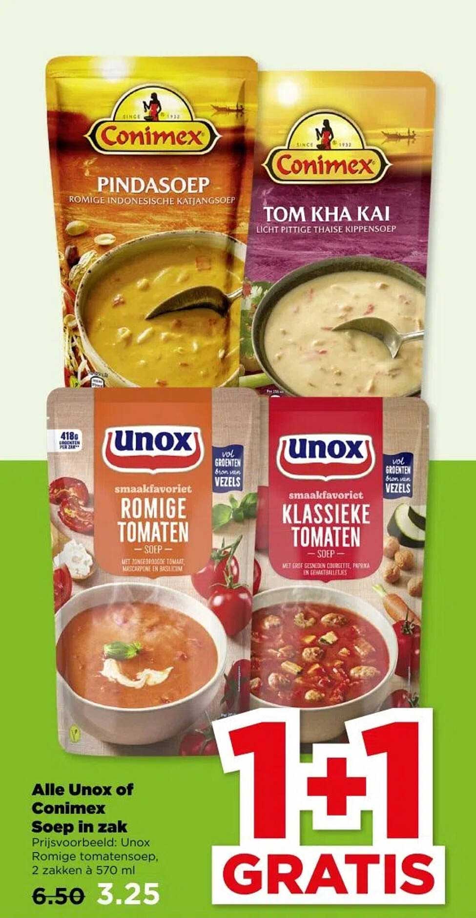 Alle Unox of Conimex Soep in zak