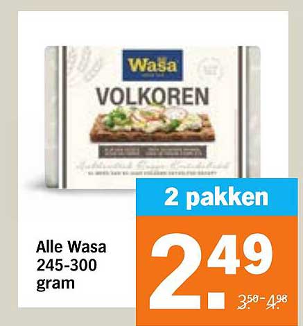 Alle Wasa 245-300 gram