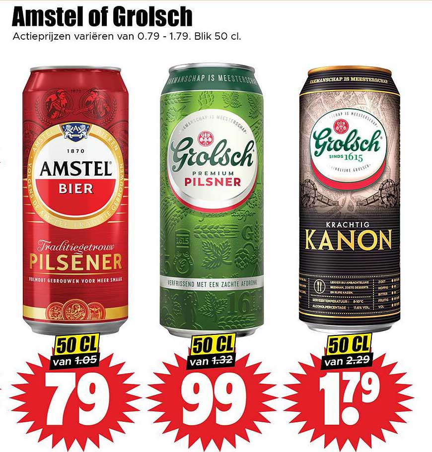 Amstel of Grolsch