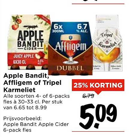 Apple Bandit, Affligem of Tripel Karmeliet