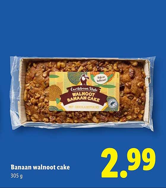 Banaan walnoot cake