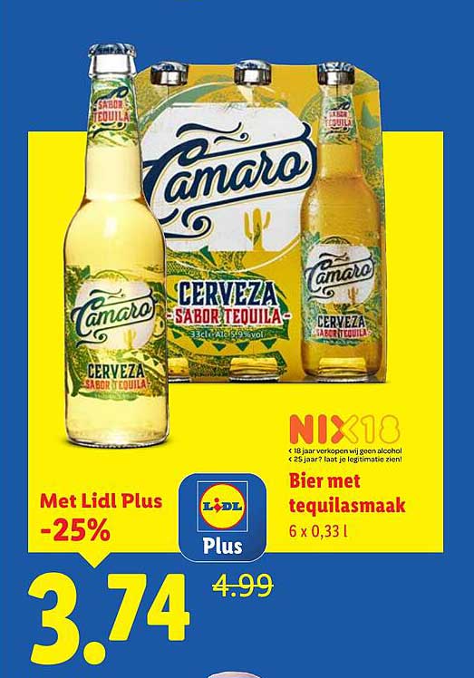 Bier met tequila smaak