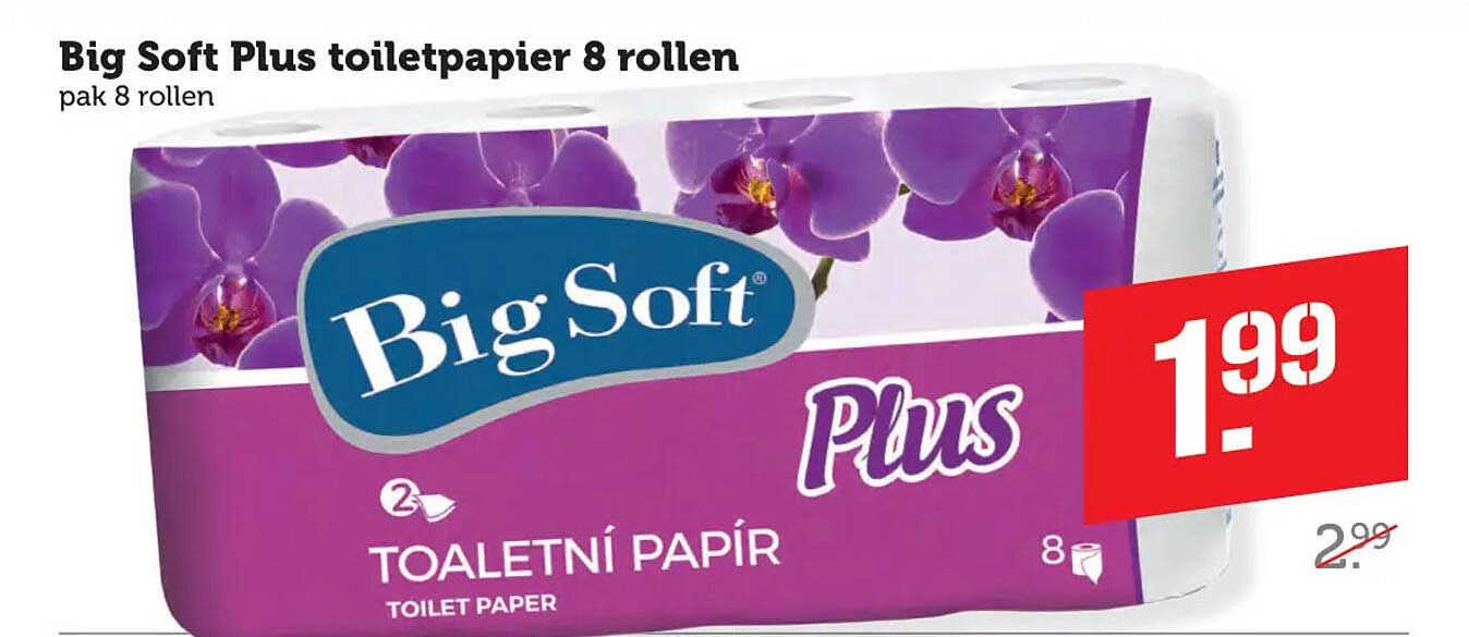 Big Soft Plus toiletpapier 8 rollen