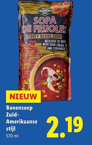Bonensoep Zuid-Amerikaanse stijl