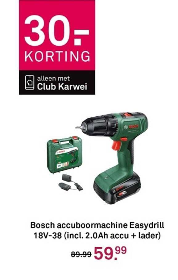 Bosch accuboormachine Easydrill 18V-38 (incl. 2.0Ah accu + lader)