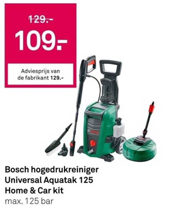 Bosch hogedrukreiniger Universal Aquatak 125 Home & Car kit