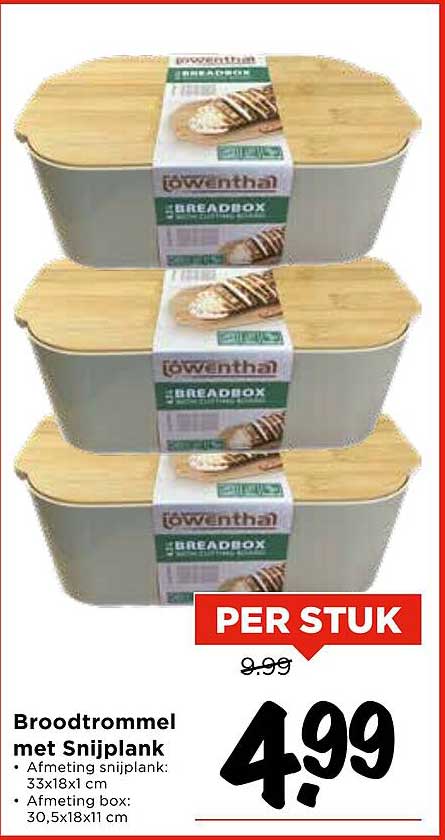 Broodtrommel met Snijplank