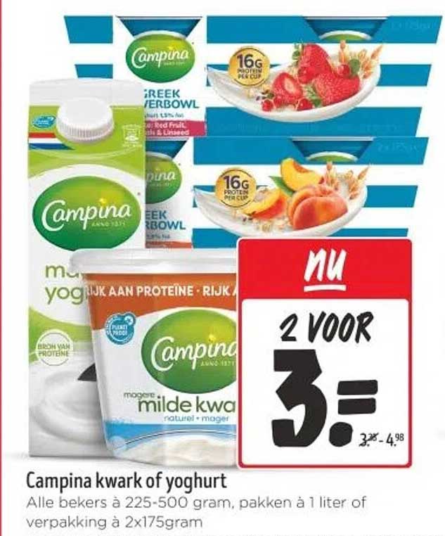 Campina kwark of yoghurt