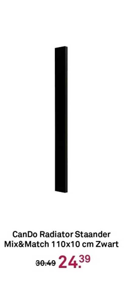 CanDo Radiator Staaner Mix&Match 110x10 cm Zwart