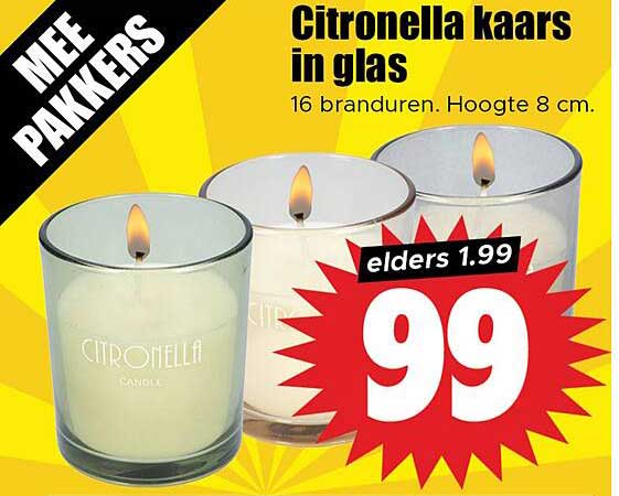 Citronella kaars in glas
