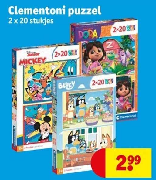 Clementoni puzzel 2 x 20 stukjes