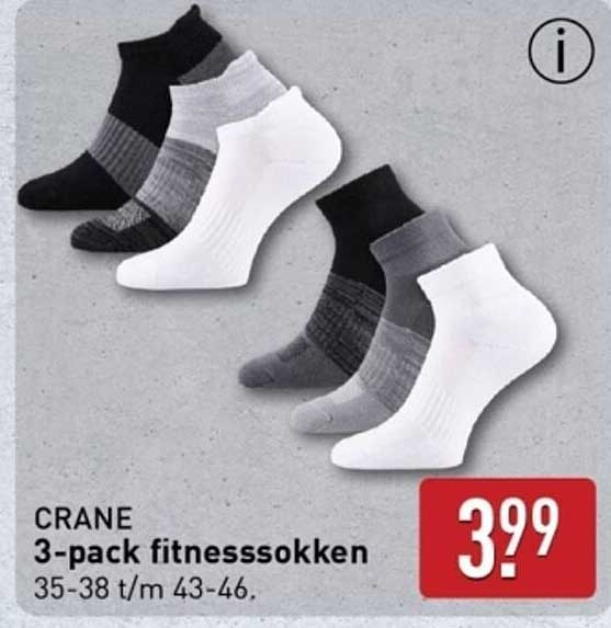 CRANE 3-pack fitnesssokken