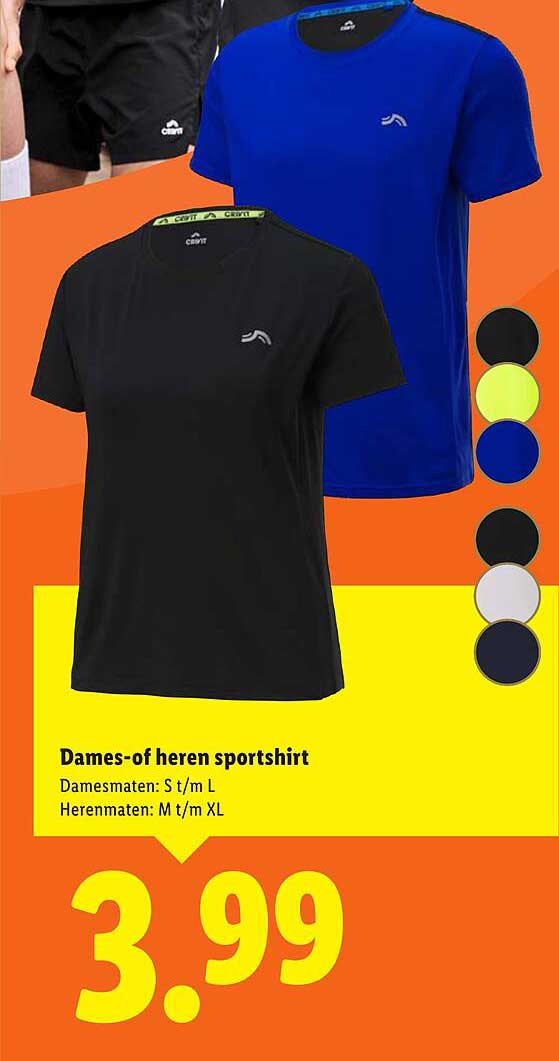 Dames- of heren sportshirt