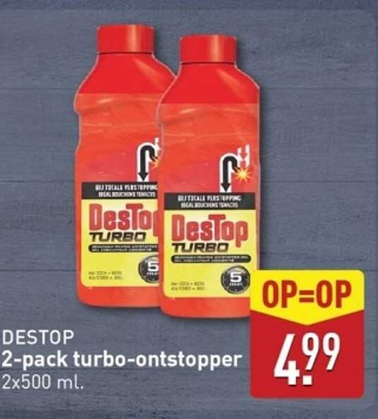 DESTOP 2-pack turbo-ontstopper 2x500 ml.