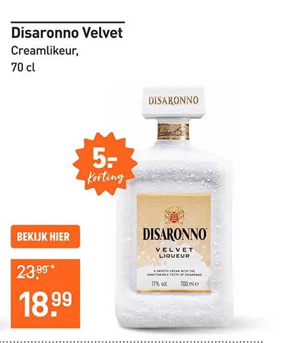Disaronno Velvet Creamlikeur, 70 cl