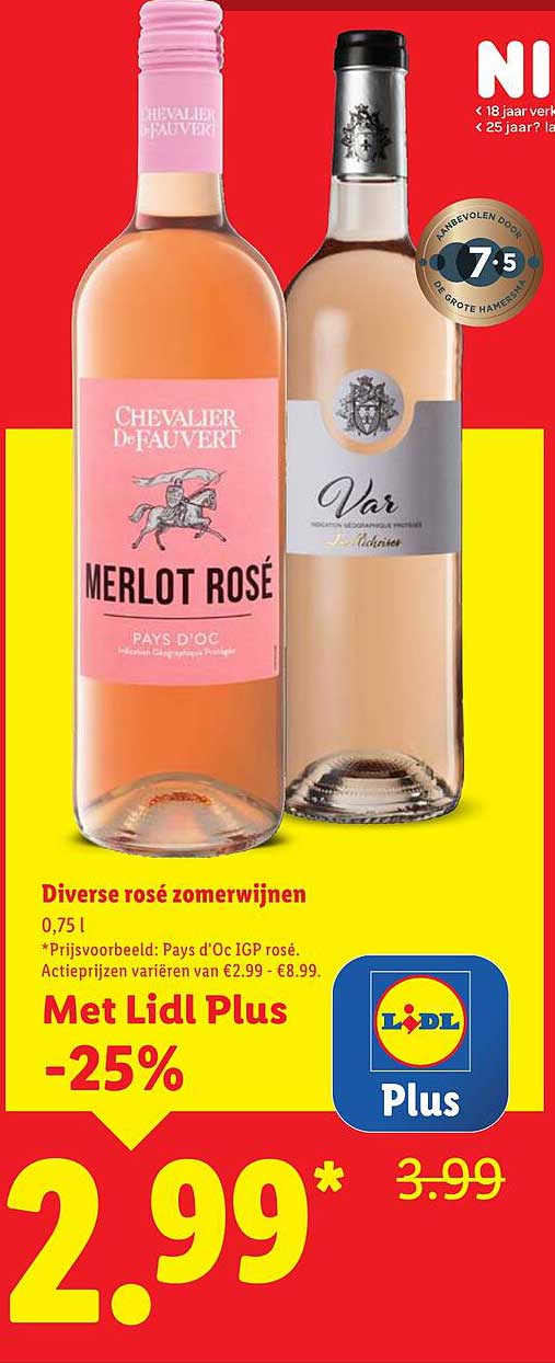 Diverse rosé zomerwijnen