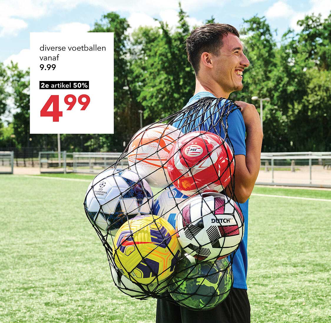 diverse voetballen vanaf