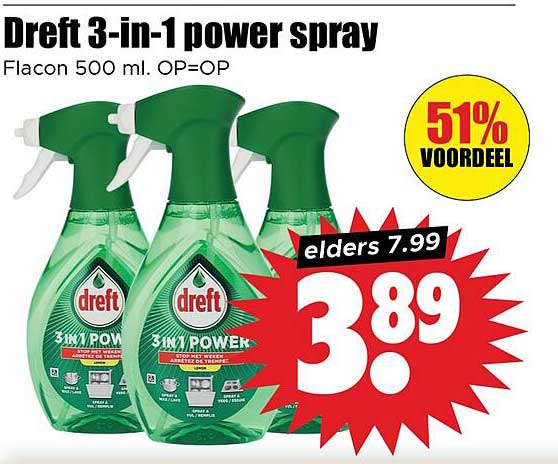 Dreft 3-in-1 power spray