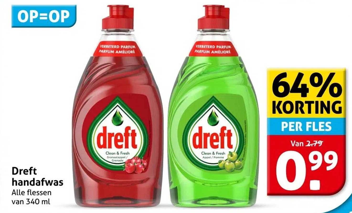 Dreft handafwas Alle flessen van 340 ml