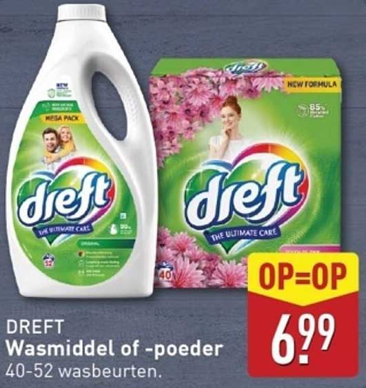 DREFT Wasmiddel of -poeder 40-52 wasbeurten.