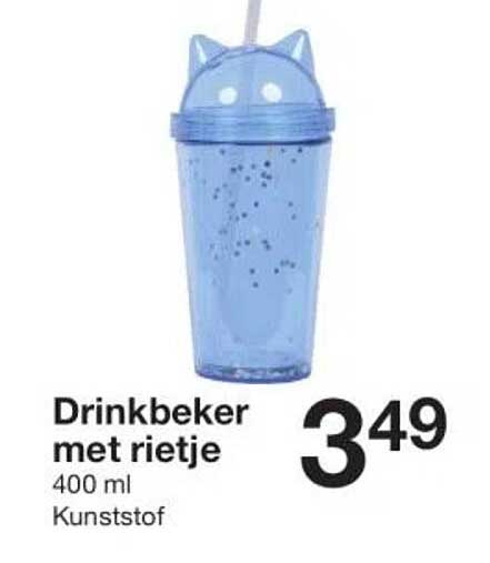 Drinkbeker met rietje