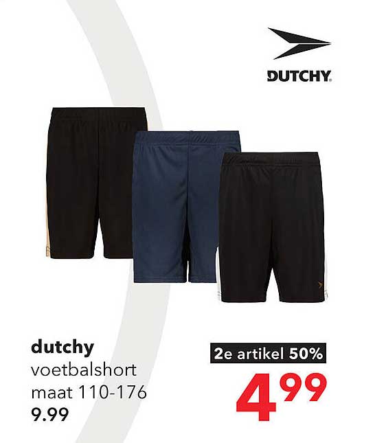 dutchy voetbalshort maat 110-176