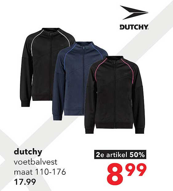 dutchy voetbalsvest maat 110-176
