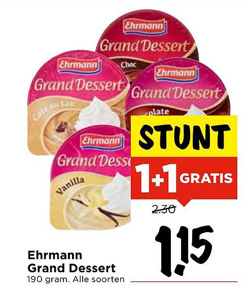 Ehrmann Grand Dessert 1+1 GRATIS