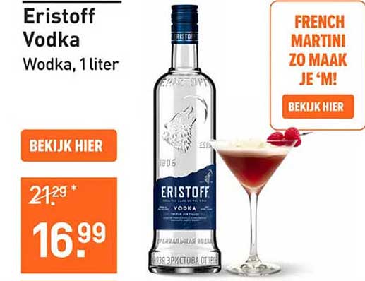 Eristoff Vodka, 1 liter