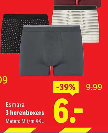 Esmara 3 herenboxers