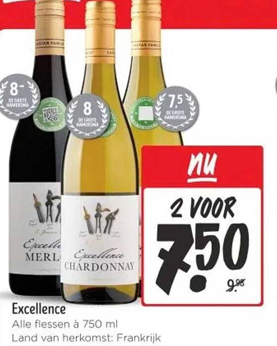 Excellence alle flessen à 750 ml