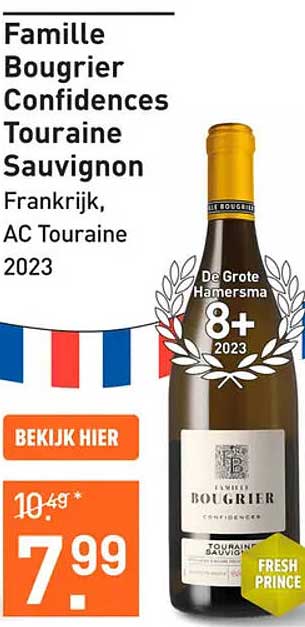 Famille Bougrier Confidences Touraine Sauvignon
