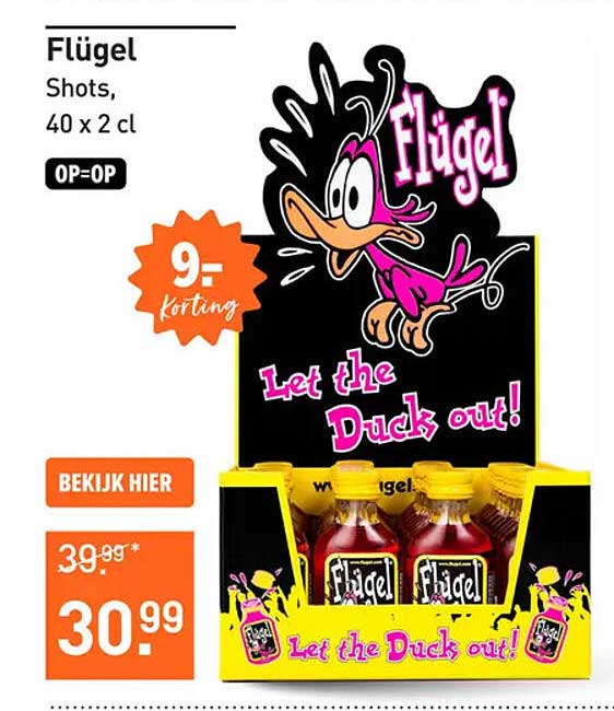 Flügel Shots, 40 x 2 cl