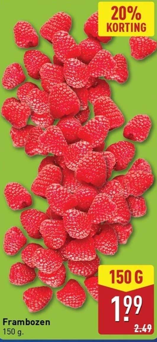 Frambozen 150 g.