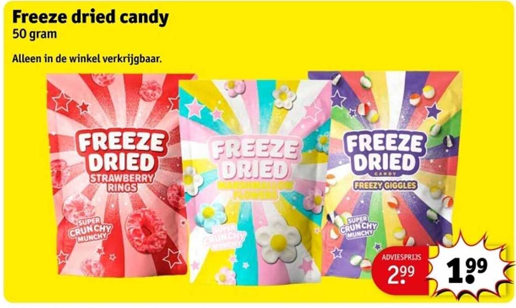 Freeze dried candy