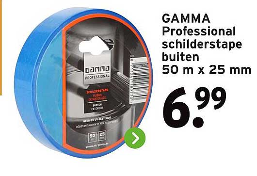 GAMMA Professional schilderstape buiten 50 m x 25 mm