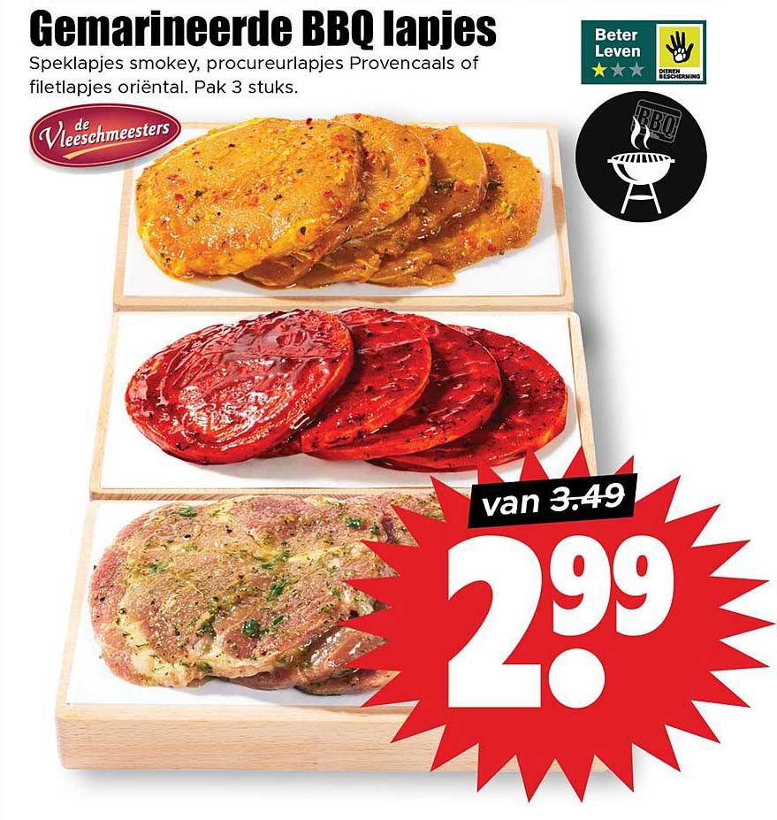 Gemarineerde BBQ lapjes