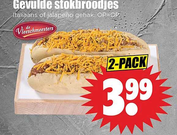 Gevulde stokbroodjes