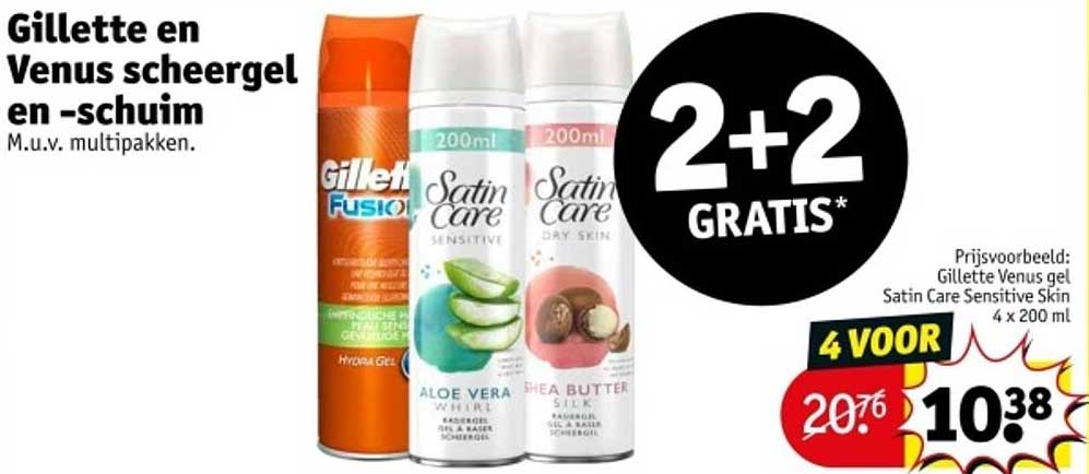 Gillette en Venus scheergel en -schuim M.u.v. multipakken.