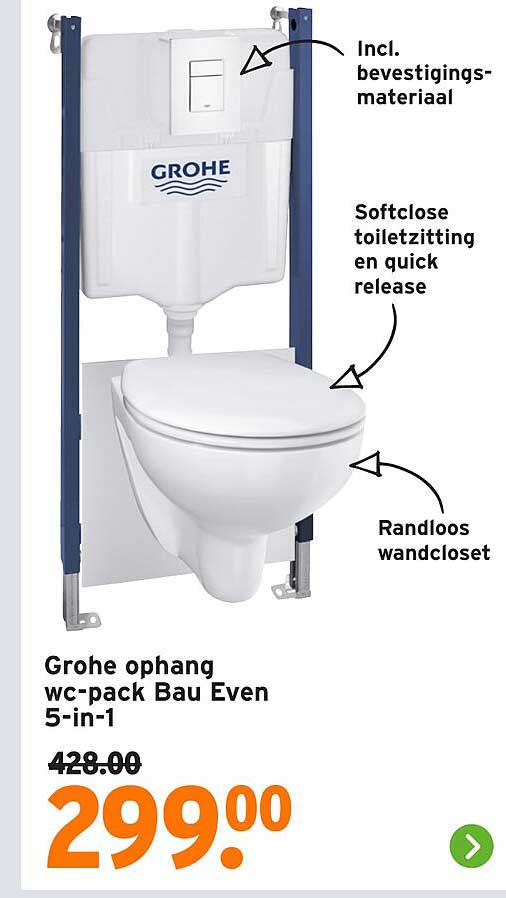 Grohe ophang wc-pack Bau Even 5-in-1