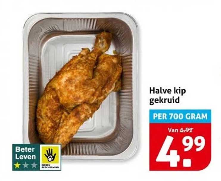Halve kip gekruid