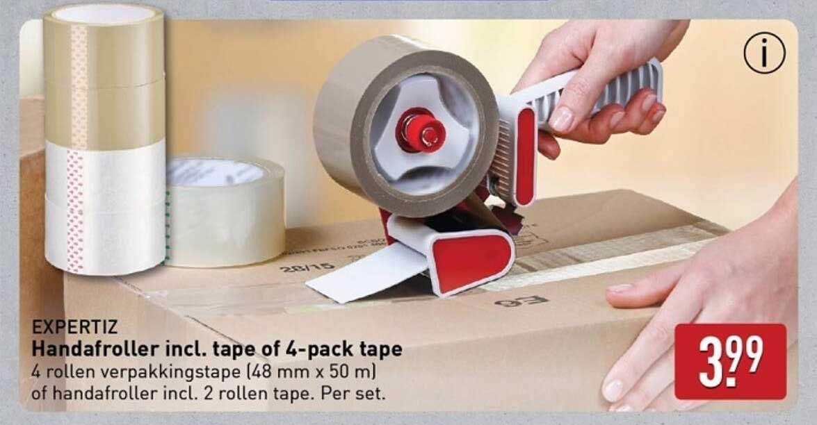 Handafroller incl. tape of 4-pack tape