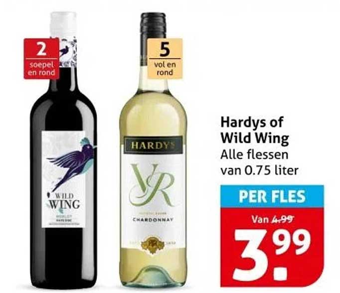 Hardys of Wild Wing Alle flessen van 0.75 liter