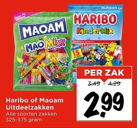 Haribo of Maaom Uitdeelzakken