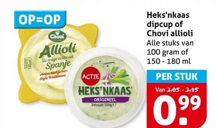 Heks'nkaas dipcup of Chovi allioli