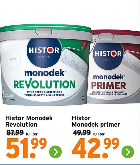 Histoir Monodek Revolution en Primer aanbieding